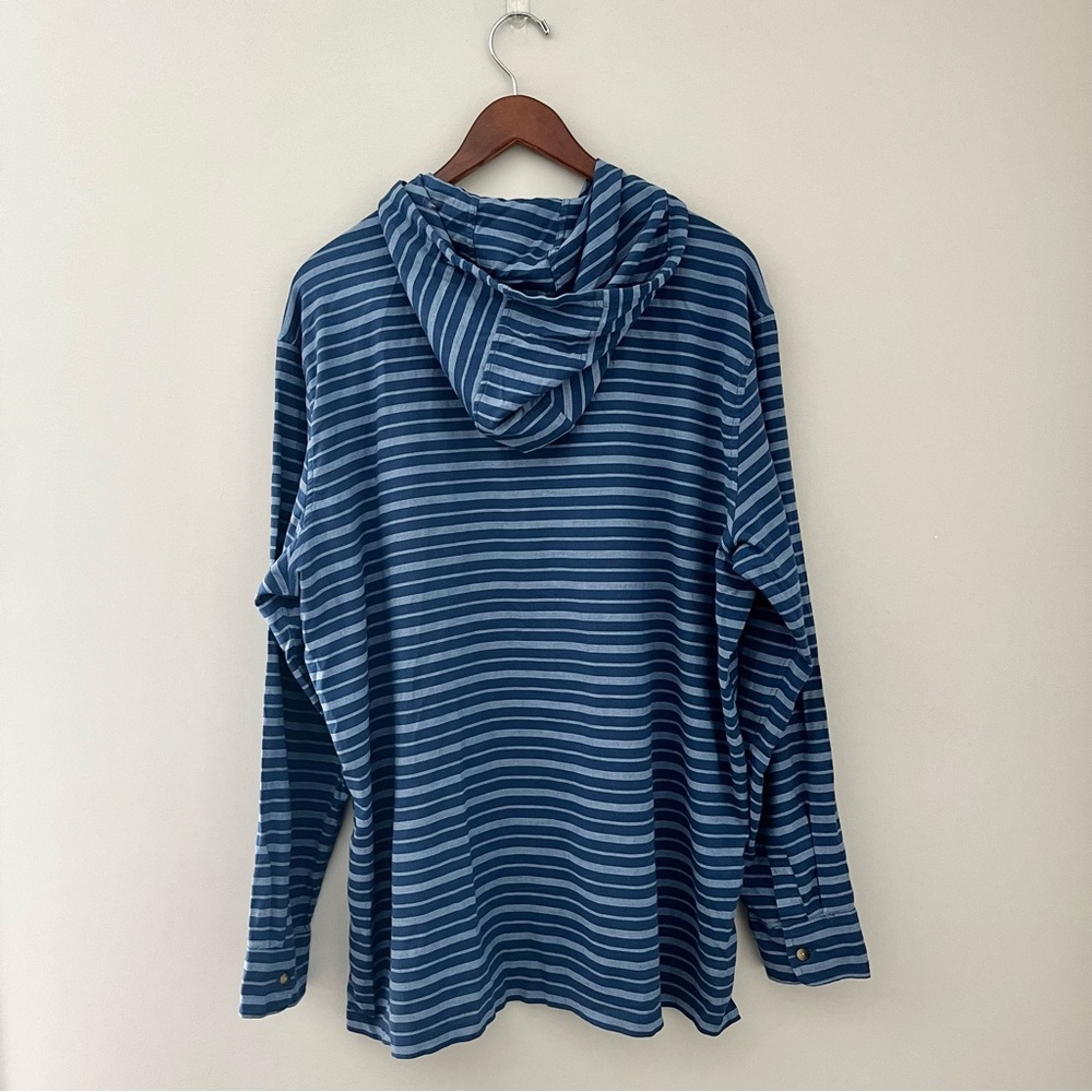Vineyard Vines Andros Stripe Pullover Hoodie in Moonshine - Picture 7 of 7